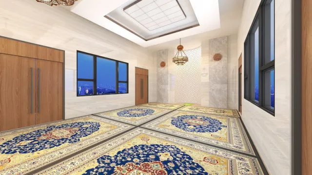 Muslim prayer room at home