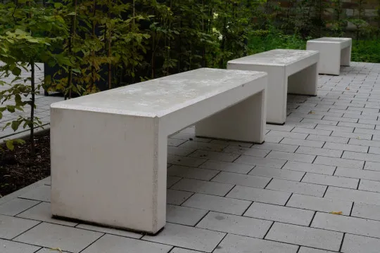 Minimalist concrete chairs