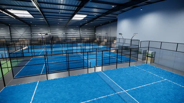 ukuran lapangan padel